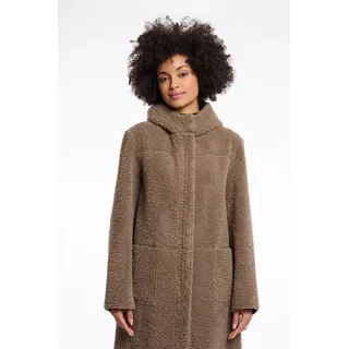 Rino & Pelle Kurzmantel "ALINA" mit Kunstleder-Details, toffee