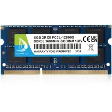 8GB(1x8GB) DDR3 Ram 1600MHz PC3L-12800S SODIMM DDR3/DDR3L 1.35V/1.5V Non-ECC 204 Pin Memory Upgrade Module Laptop Notebook Arbeitsspeicher Kit Blau