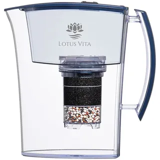 Lotus Vita Wasserfilter Kanne Lotus 1,6L - Blau - Natura Plus - Blau