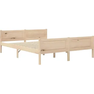 vidaXL Massivholzbett Kiefer 120x200 cm - Braun