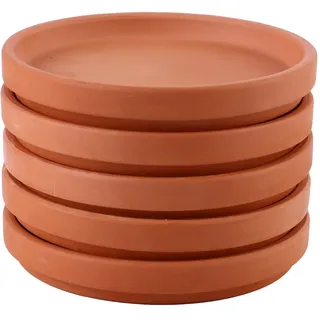 UPKOCH 5 Stücke Ton Blumentopf Untersetzer Terracotta Runde Pflanzentopf Untertasse Terrakotta Pflanztopf Unterteller für Pflanzkübel Blumenkübel Tablett Blumenkasten Balkonkasten