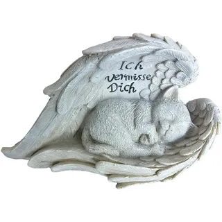 Relaxdays Katzenengel 21 x 12 x 11 cm Weiß