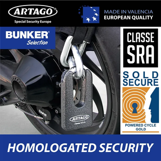 Artago Chain Lock 14.100+68t/b Scheibenbremsenschloss - Black - One Size