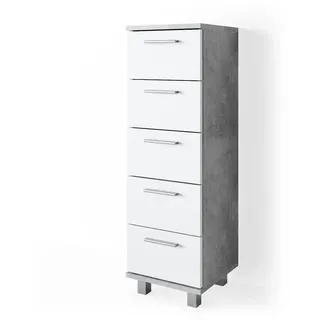 Vicco Badschrank Ilias Beton 30 x 95 cm, Model 30828 - Grau