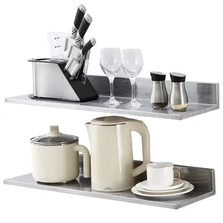 Vevor Gewürzregal 2-teilig 76,2 x 21,8 x 8,5 cm Silber