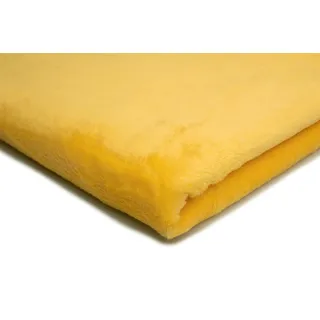 Plüsch-Strickstoff Glatt Zweiseitig, Teddy, 50x160 cm (Gelb)