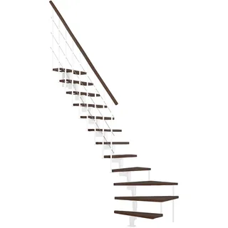 Minka Mittelholmtreppe Style Turn Walnuss Weiß Raumhöhe bis 304 cm