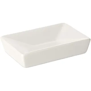 Tatay Thai - Seifenschale, Keramik, Weiß, 12 x 7,8 x 3 cm