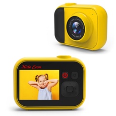 SLuB kinderkamera, 1080P HD Digitalkamera Kinder, 2,0-Zoll-Bildschirm Kinder Kamera mit 32GB SD-Karte für 3-12 Jahre Jungen und Mädchen Spielzeug Geschenke (Gelb)