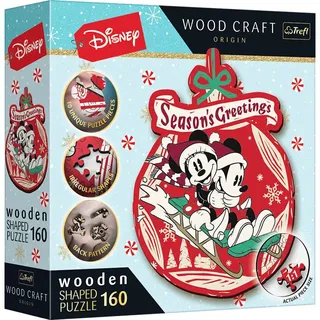Trefl Holzpuzzle - Disney Mickey Mouse Weihnachten 160 Teile