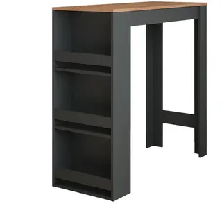 Vicco Bartisch Repose Anthrazit/Goldkraft Eiche 45 x 110 cm , Anthrazit, Eichefarben , Holzwerkstoff , Rechteckig , 45x106x110 cm , Esszimmer, Barmöbel, Bartische