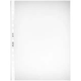 Herlitz 5814108 Prospekthülle A4 genarbt 100er Packung mit Lochrandverstärkung