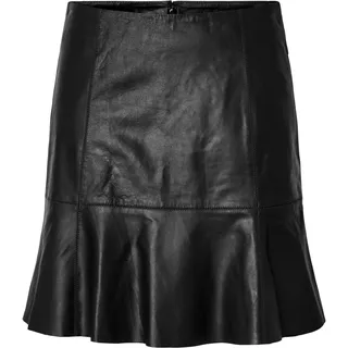 Yas Lederrock Damen Schwarz 40