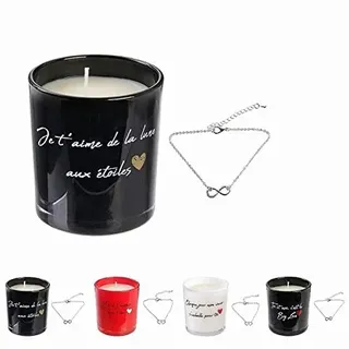 abrakado.nath 1 Duftkerze mit Schmuck Halskette Liebe Liebe Blume des Frühlings Party Evenement