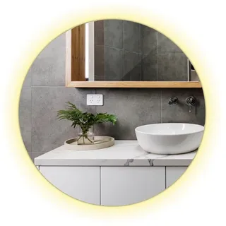Tulup Led Spiegel 80 x 80 cm Weiß