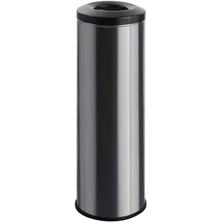 Mülleimer selbstlöschend 30 L Edelstahl  | silber  | matt
