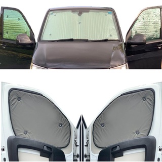 Fensterrollo-Set Kombatibel Mit Opel Zafira Life (2019-Date)(Komplettset SWB + Heckklappe) Rückseite einfärben Khakigrün, Reversibel und Thermisch