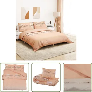 The Living Store Bettwäsche-Set Rosa 200x220 cm Baumwolle - Rosa