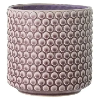 Nordring Retro Übertopf Vintage Pflanztopf für Zimmerplanzen Blumentopf Dotty L (15,5 cm ø), mauve, Keramik