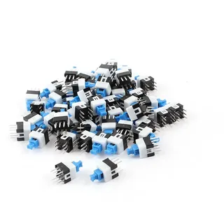 a14061000ux0423 5 6 Pin Square 7mmx7mm Momentary DPDT Mini Push Button Switch (Pack of 55)