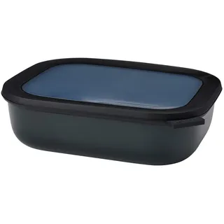 Mepal Vorratsdose , Schwarz, Transparent , Kunststoff , 2 l , rechteckig , 25x7x20 cm , luftdichter Verschluss, auslaufsicher, wasserdicht, hitzebeständig, mikrowellengeeignet, Deckel mit Sichtfenster , Küchenzubehör, Vorratsbehälter, Vorratsdosen