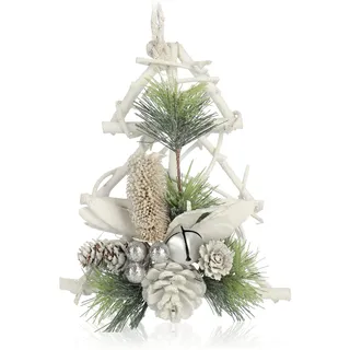 COM-FOUR® Weihnachts-Hänger für die Weihnachtsdeko - Christbaumhänger als winterlicher Dekoartikel - Raumschmuck oder Geschenk - Anhänger