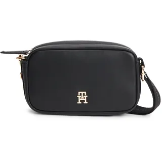 Tommy Hilfiger TH Logotape Camera Bag Umhängetasche Kunstleder Black