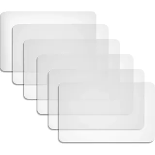 BOAO 6 Stück Kunststoff Tischsets Transparent Tischset 40 x 30 cm Transparente Platzsets Kunststoff Platzsets Abwaschbar rutschfest Essmatten für Tisch, Esszimmer, Küche, Restaurant, Hotel