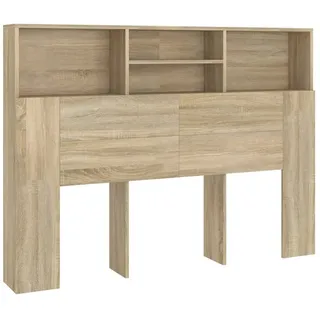 vidaXL Kopfteil mit Ablagen Sonoma-Eiche 140x19x103,5 cm