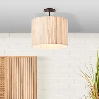 Brilliant Wimea 1 E27 30 cm schwarz/holzfarbend
