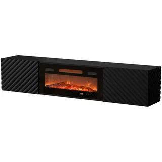 Mirjan24 Lara TV-Lowboard 183x37x35 cm Schwarz Holzwerkstoff