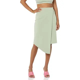 TEREA Hazel Midi-Wickelrock für Damen, Desert Sage, Größe XL