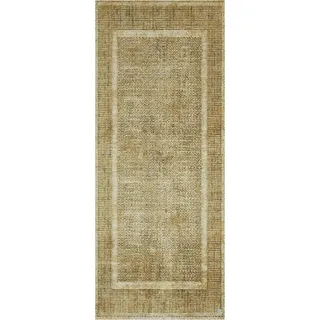 Barbara Becker Fußmatte Square, Schmutzfangmatte waschbar, für Eingangsbereich Wohnungstür, Fußabstreifer, Türmatte, Gelb, 67 x 170 cm