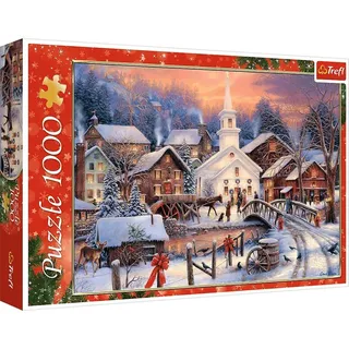 Trefl Trefl, Puzzle, Weiße Weihnachten, 1000 Teile, Premium Quality, für Erwachsene und Kinder ab 12 Jahren