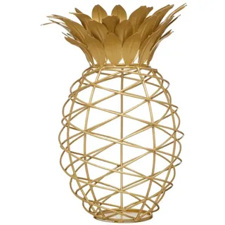 BarCraft Weinkork-Sammler, Ananas-Form, Metall, Goldfarben, 20 x 28cm