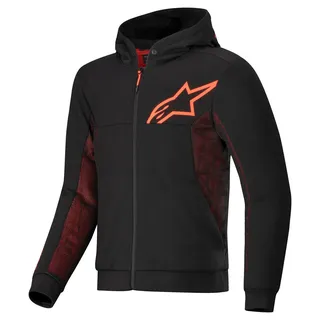 Alpinestars Chrome Air Sport Hoodie Schwarz / Rot-Fluo XL