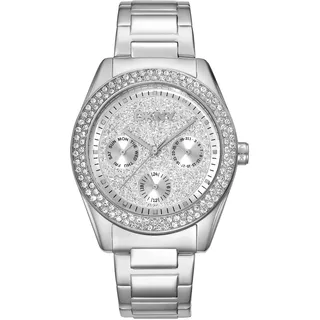 DKNY Chambers Multi Glitz Quarz Silber Grau 36 mm DK1L078M0015