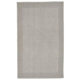 Aquanova Badteppich , Graubraun , Textil , Bordüre , quadratisch , 70x120 cm , Gots, Oeko-Tex® Standard 100 , für Fußbodenheizung geeignet , Heimtextilien, Badtextilien, Badematten