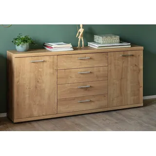 vogl möbelfabrik Sideboard »Sunny« mit 2 Türen und mittig 4 Schubkästen, braun