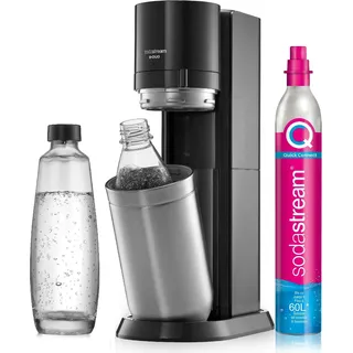 Sodastream E-DUO Wassersprudler grau + 1 Glasflasche + 1 Kunststoffflasche