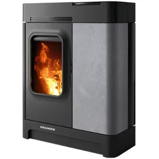 Oranier Pelletofen | Calimo XL | 8,0 kW | Stahl schwarz Speckstein