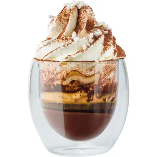 wisefood Espresso Gläser 80 ml, 4er-Set, doppelwandige Thermogläser im Schwebelook mit isolierender Wirkung, Espressoglas aus Borosilikatglas