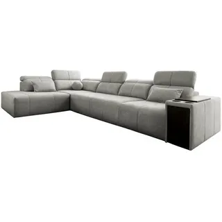 Kaiser Möbel Ecksofa L-Form Mindy XI Mit Schlaffunktion Und Verstellbarer Rückenlehne Stoff Verita Hellgrau Links , Textil , L-Form, Ottomane links, Ottomane rechts,L-Form , 350x230 cm , Wohnzimmer, Sofas & Couches, Wohnlandschaften, Ecksofas