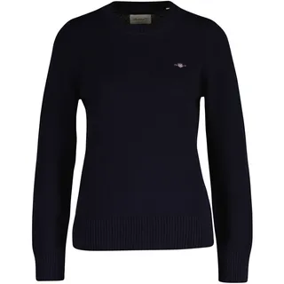 GANT Damen. Classic Cotton C-Neck Pullover Evening Blue, 46