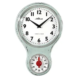 Atlanta Küchen-Wanduhr 19,5 cm 6124/6 hellgrün
