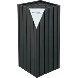 Messerblock Universal 22 cm Mit Stäben leer ohne Messer Unbestückt Schwarz