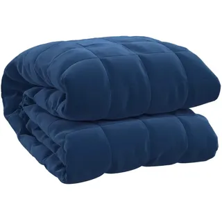 vidaXL Gewichtsdecke Blau 200x220 cm 13 kg Stoff
