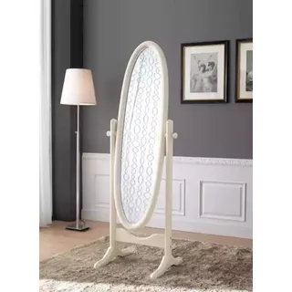 Spiegel Bodenspiegel groß Holzrahmen Wohnzimmer 57x164cm Beige Neu - Beige