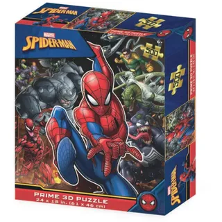 Grandi Giochi Marvel Spiderman gegen Feinde Puzzle mit 500 Teilen und Verpackung mit 3D-PUA07000 Effekt PUA07000