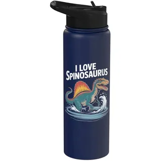I Love Spinosaurus Dinosaurier-Liebhaber Stainless Steel Insulated Water Bottle